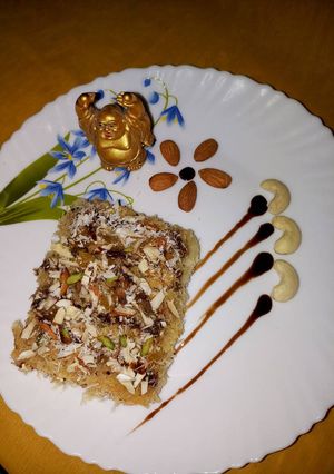 A picture of Kunafa dish Special for Ramzan.