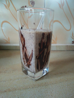 A picture of Chocolate banana Smoothie #charityrecipe.