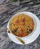 Sweet soy soaked rice pilaf