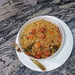 A picture of Sweet soy soaked rice pilaf.