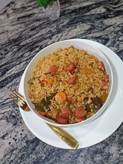 A picture of Sweet soy soaked rice pilaf.