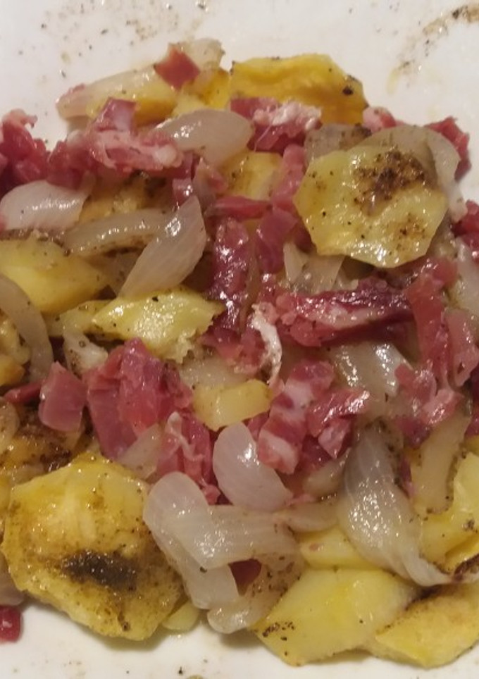 Una foto de Patatas panaderas con jamón