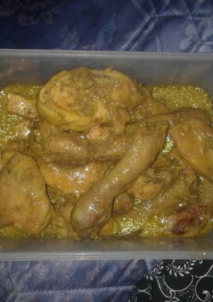 Foto resep Ayam ungkep bumbu kuning