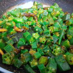 A picture of Bhindi fry.
