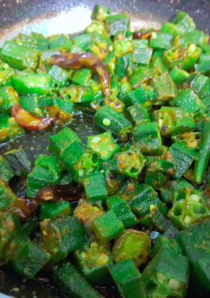 A picture of Bhindi fry.