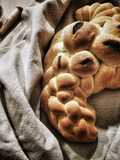 Challah bread treccia di pane a 8 capi 🌷