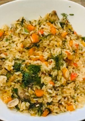 O poză a rețetei Pilaf cu legume.