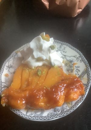 Une photo de 🥳Tatin 🥭 mangues pistaches🥭🍋