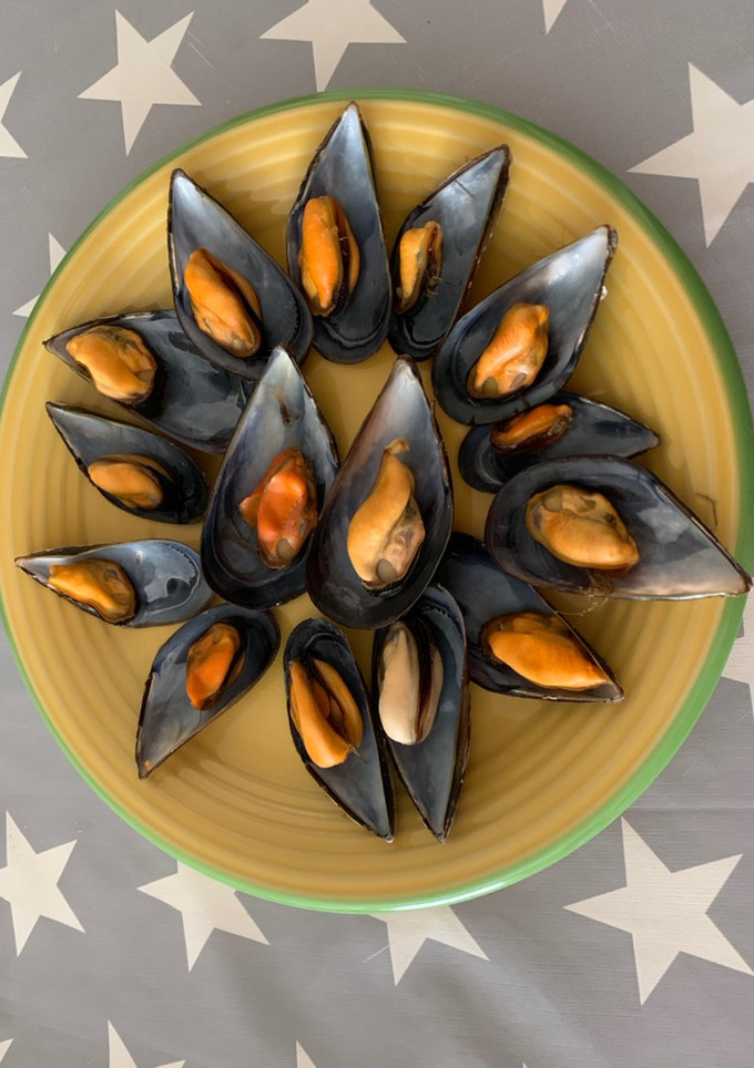 Una foto de Mejillones al vapor