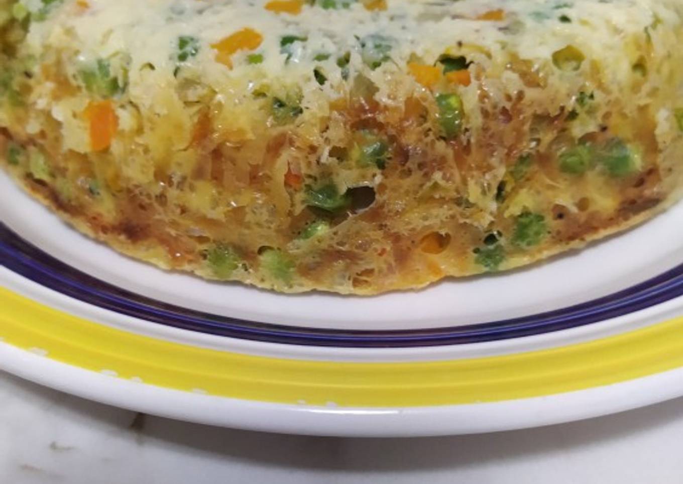 Pastel de verduras al microondas