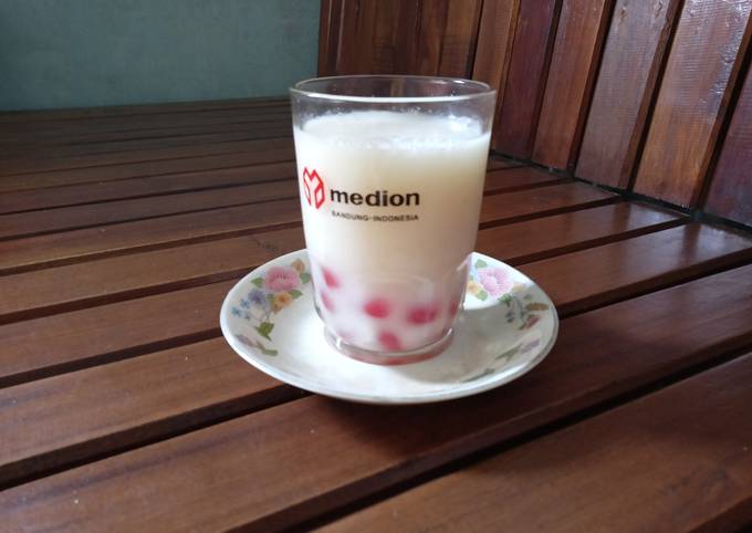 Boba Pink Susu Segar