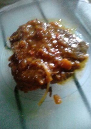 Una foto de Hígado encebollados