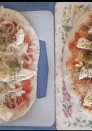 Una foto de Pizzas caseras con harina leudante en olla o sartén essen