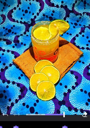 A picture of GOT drinks, (Ginger, orange and tamarind)🍊.