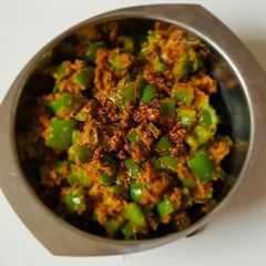 A picture of Capsicum Besan Sabji.