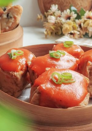 Foto resep Tahu Bakso Ayam Jamur Saus Mentai