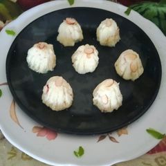 A picture of Delicious unique desiccated coconut and milk powder dry fruit ladoo for Ganeshay chaturthi.