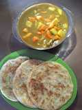 Simple roti paratha+ kari
