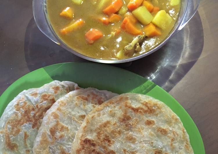 Simple roti paratha+ kari