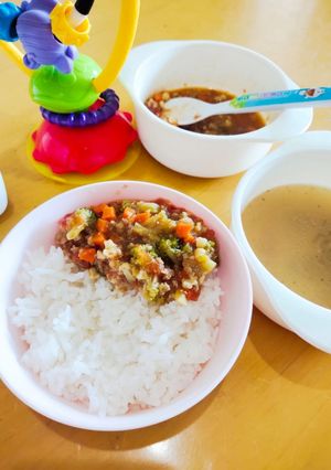Foto resep MPASI 1y+ (Veggies & Beef Rice Bowl)