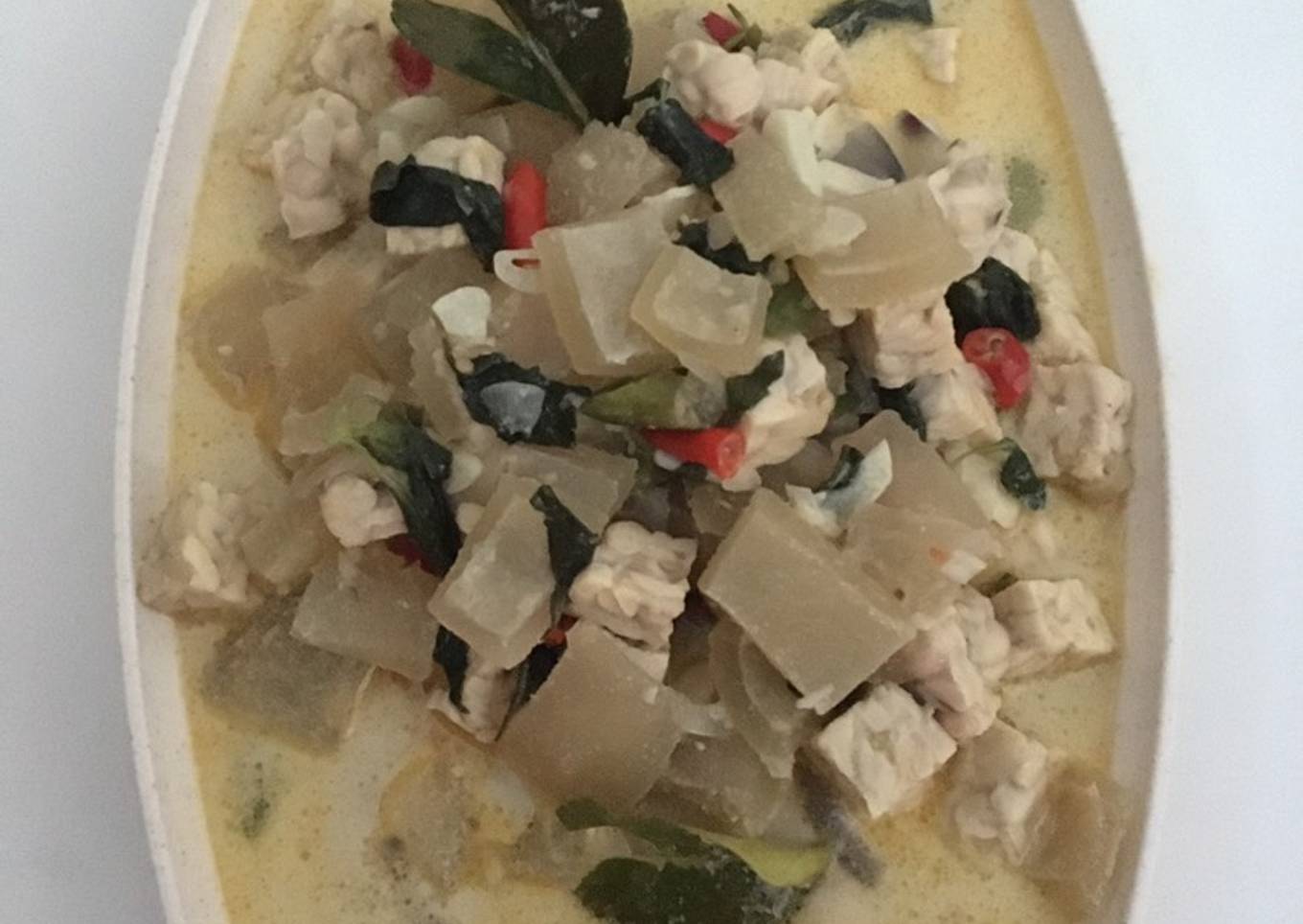 Krecek Tempe Kuah Santan Kemangi
