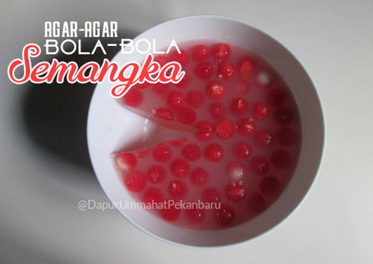 Agar-agar bola-bola semangka