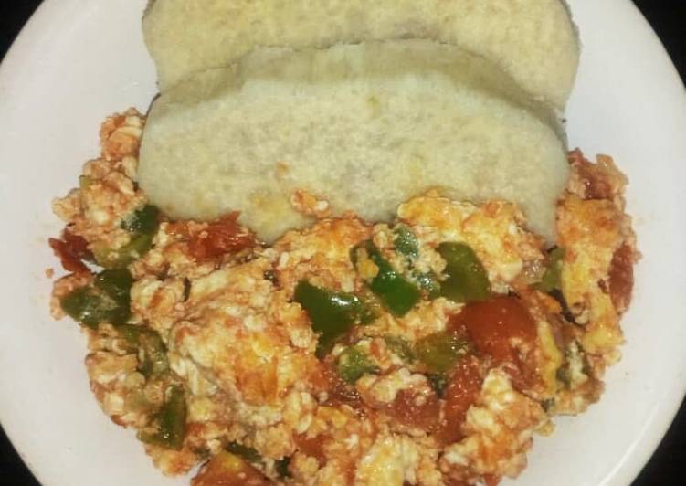 Recipe of Quick Boiled yam with egg sauce