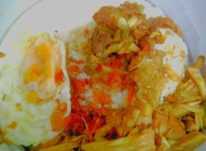 Foto resep 001. Oseng nangka muda suwir dg tetelan /teri