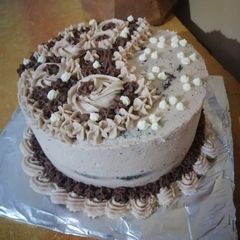 A picture of White Forest cake.