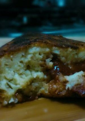 Una foto de Torta de Pan con bocadillo en sartén