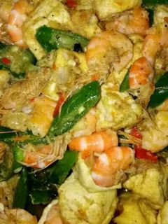 Foto resep Tumis udang tahu cabe ijo