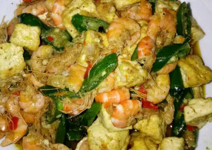 Resep Tumis Udang Tahu Cabe Ijo Oleh Ayu Wulandari Cookpad