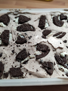Una foto de Helado de galletas oreo