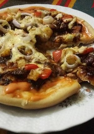 A picture of Pizza without oven 🍕💚.