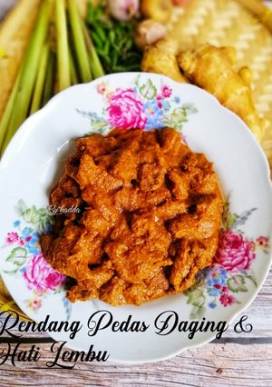 Gambar Rendang Pedas Daging & Hati Lembu