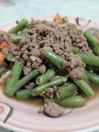 Langkah Mudah untuk Membuat Resep  Tumis buncis siram daging cincang yang Enak Banget, Bisa Manjain Lidah