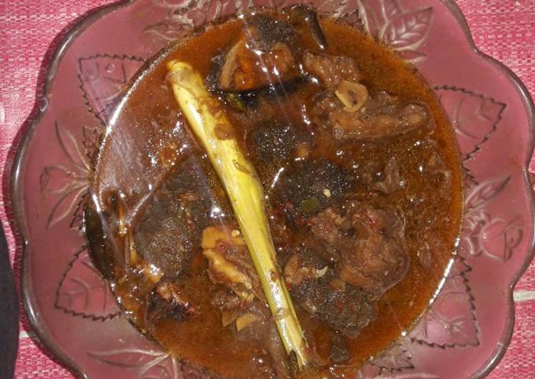 Krengsengan daging sapi campur