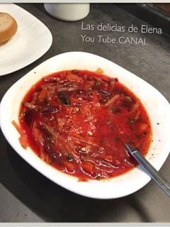 Una foto de Borsch la receta rusa