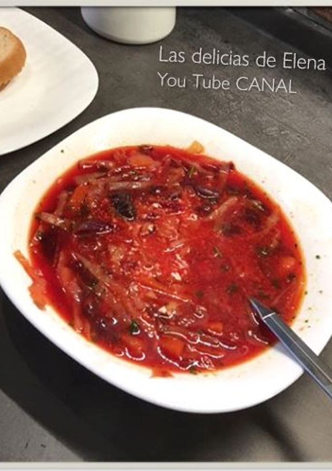 Una foto de Borsch la receta rusa