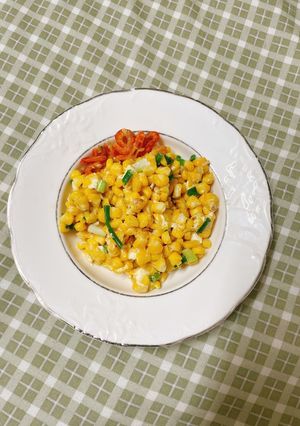 Hình của món Ngô xào phô mai.