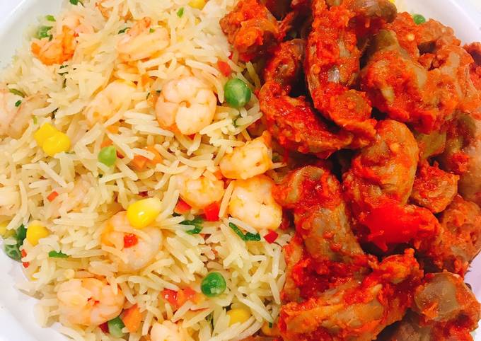 Easiest Way to Prepare Jamie Oliver Shrimp stirred fried rice and peppered gizzards