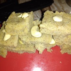 A picture of Coconut Burfi made from Nestle Milkmaid.