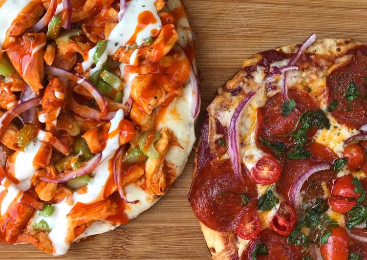 Buffalo style + pepperoni pizza Buffalo style + pepperoni pizza