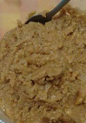 Una foto de Crema de maní (cacahuate). ॐ