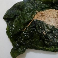 A picture of Bhapa lauki leaf.