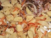 Una foto de pollo al horno