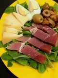 Ensalada de Rúcula Jamón Crudo y Queso