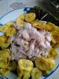 Cebiche con tostones