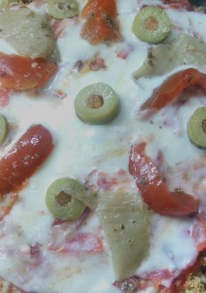 Una foto de PIZZA DE COLIFLOR #SinHarina