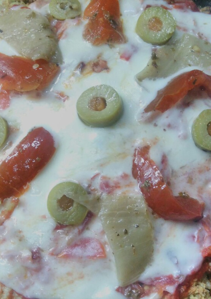 Una foto de PIZZA DE COLIFLOR #SinHarina